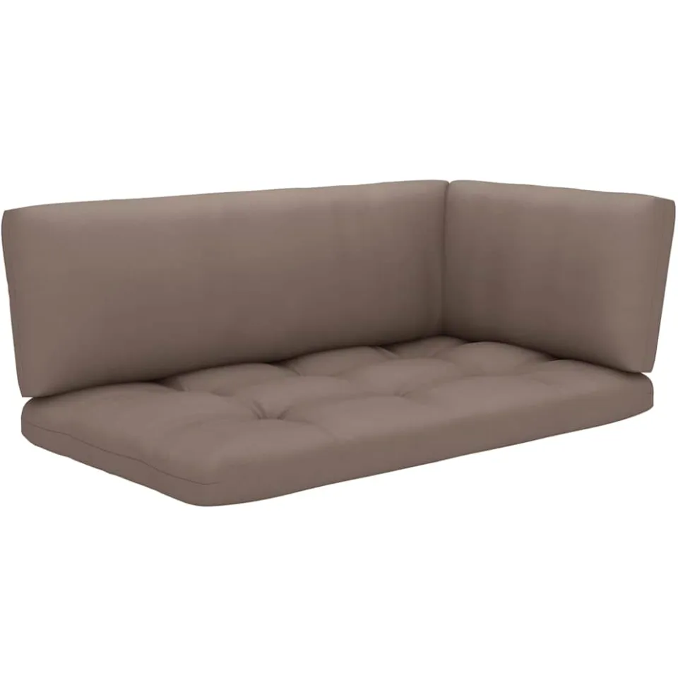 vidaXL 4-delige Loungeset pallet met kussens grijs geïmpregneerd hout, foto 2
