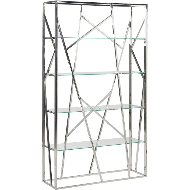 Beliani HOXIE - Boekenkast - Zilver - RVS
