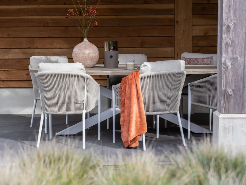 ROUGH Furniture ROUGH-Y Ellips dining tuintafel 240x120cm bruin, foto 2