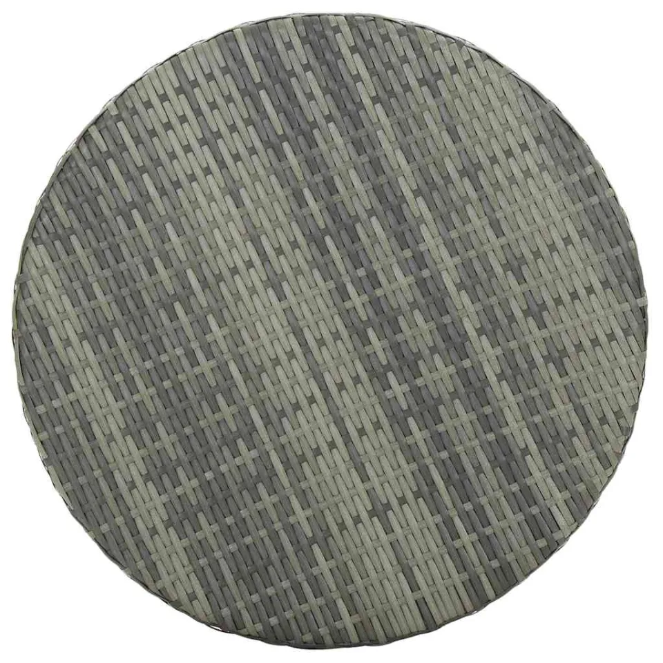 vidaXL Tuintafel 60,5x106 cm poly rattan grijs, foto 2