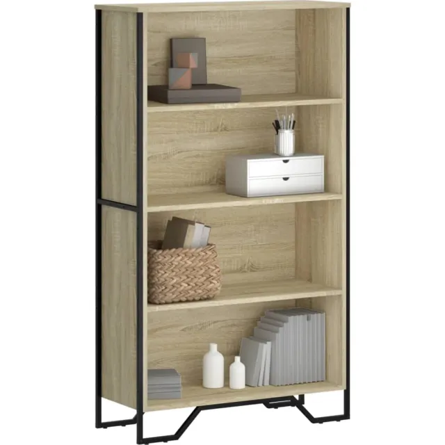 vidaXL Boekenkast 80x31x137,5 cm bewerkt hout sonoma eikenkleurig Bruin