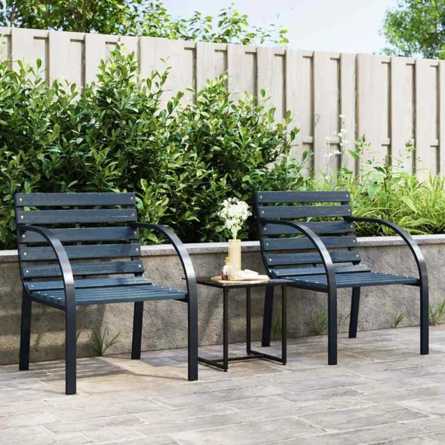 vidaXL Tuinstoelen 2 st hout grijs