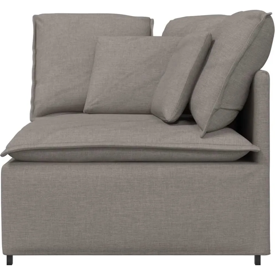 vidaXL Modulaire bank hoekmodule met kussens 100 cm taupe
