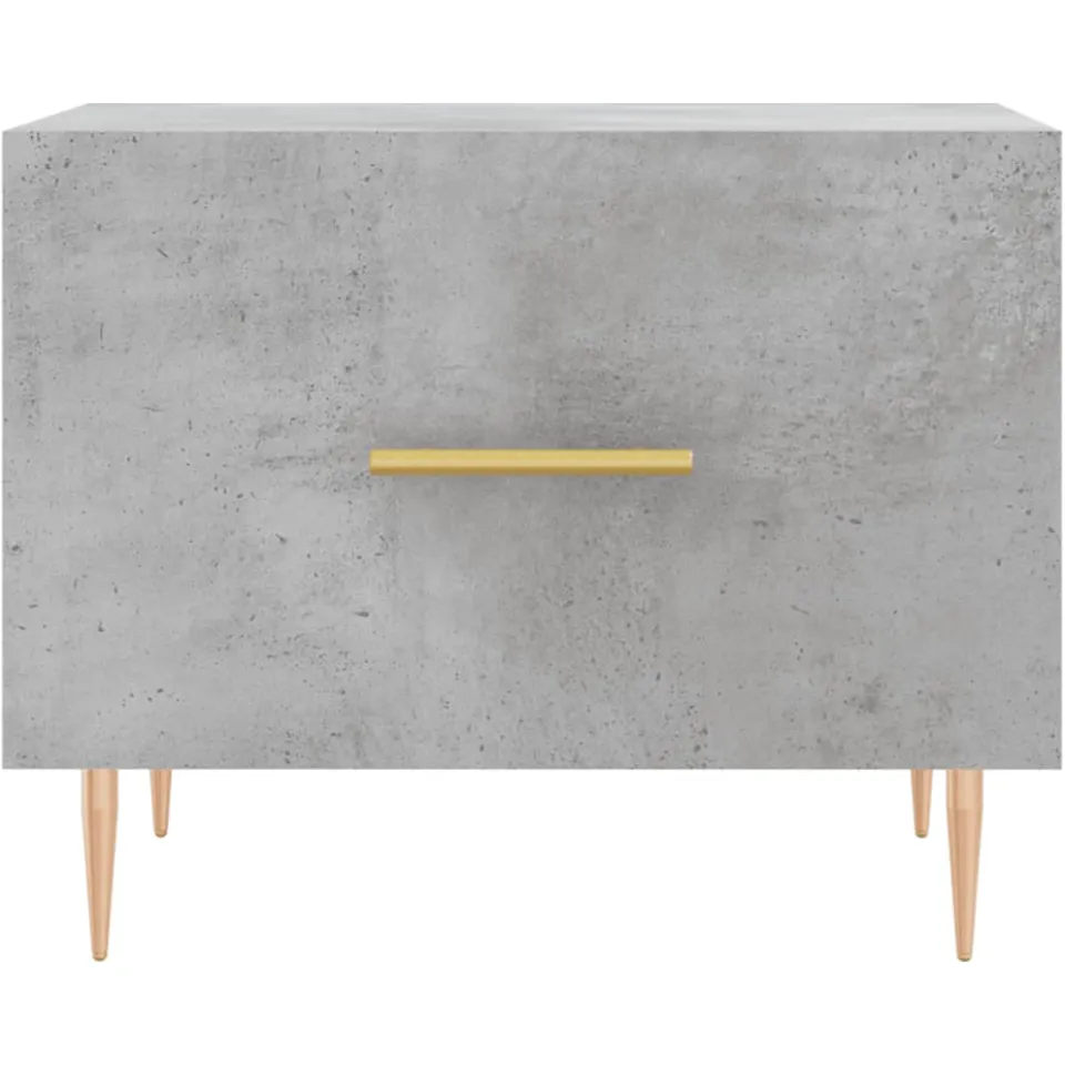 vidaXL Salontafels 2 st 50x50x40 cm bewerkt hout betongrijs grijs, foto 4
