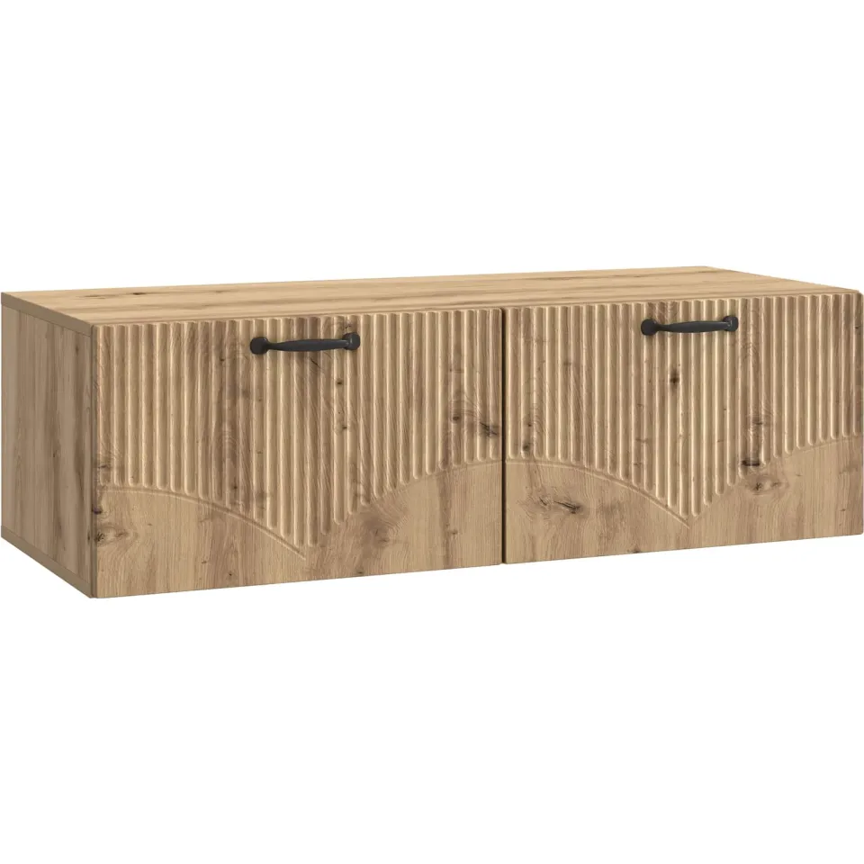 vidaXL Wandbeugel TV-kast 98 x 41 x 30 cm Artisanaal eiken, foto 3