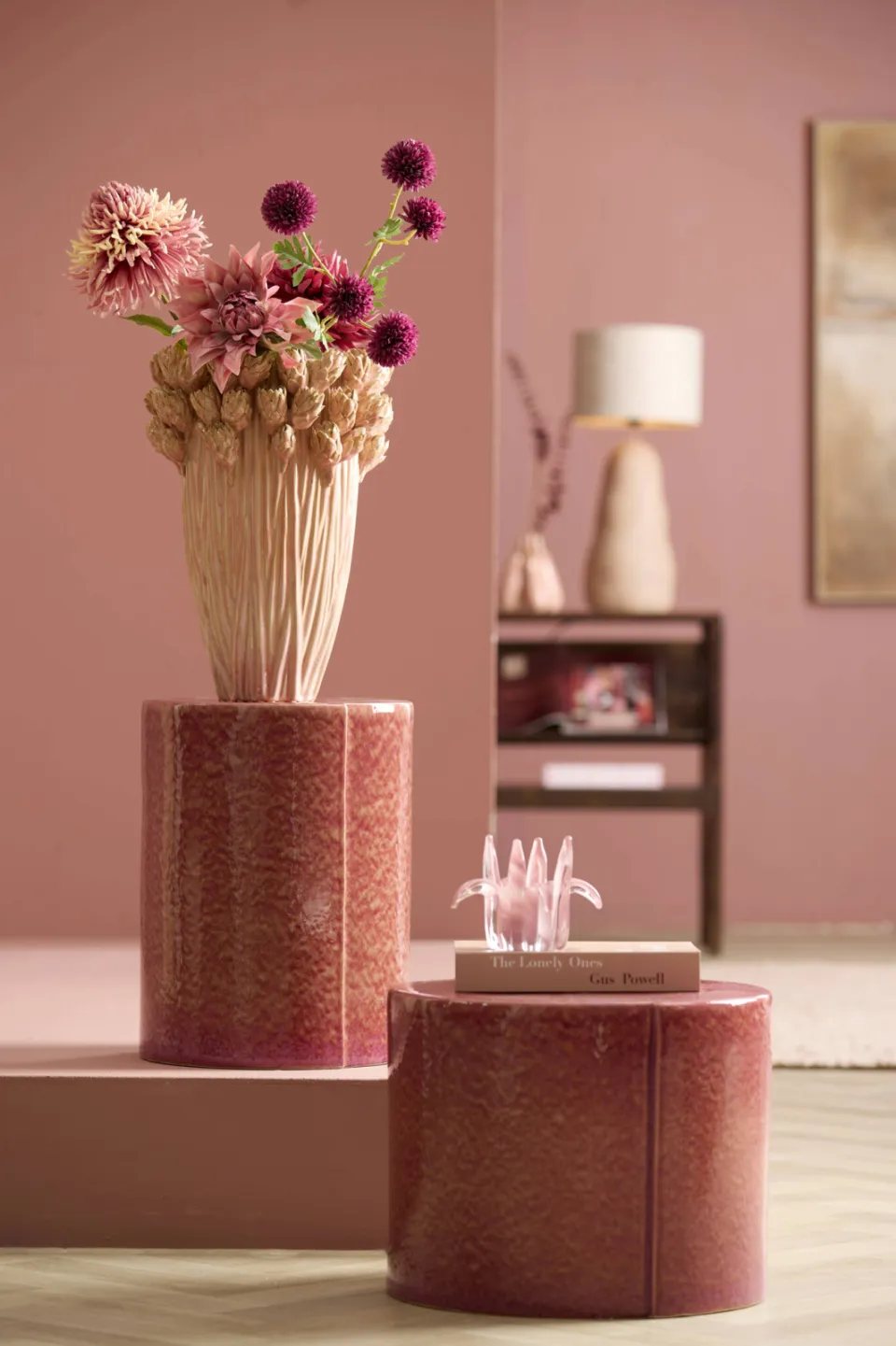 Light & Living bijzettafel Chulilla roze, foto 3