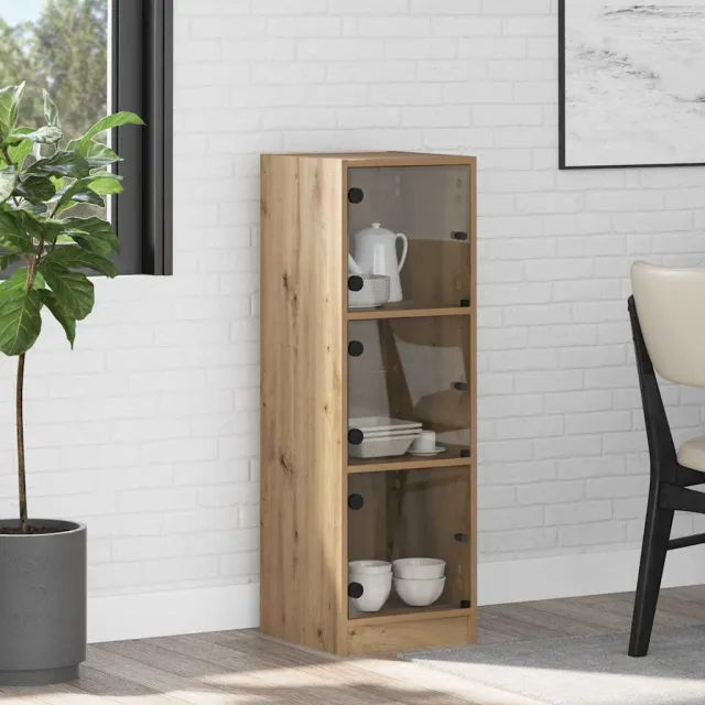 vidaXL Highboard Artisan Eiken 35 x 37 x 109 cm Bewerkt hout, foto 2
