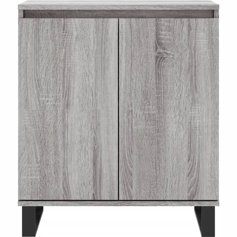 vidaXL Dressoir 60x35x70 cm bewerkt hout grijs sonoma eikenkleurig