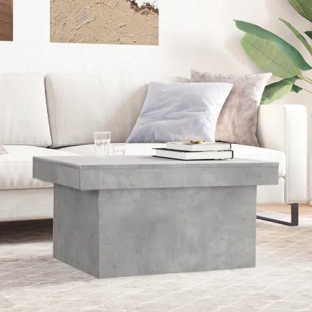 vidaXL Salontafel 80x55x40 cm bewerkt hout betongrijs