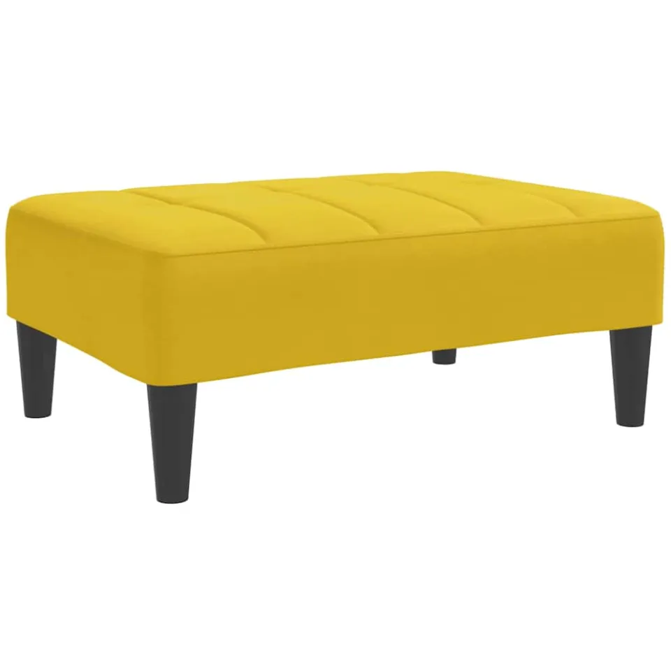 vidaXL Voetenbank 77x55x31 cm fluweel geel