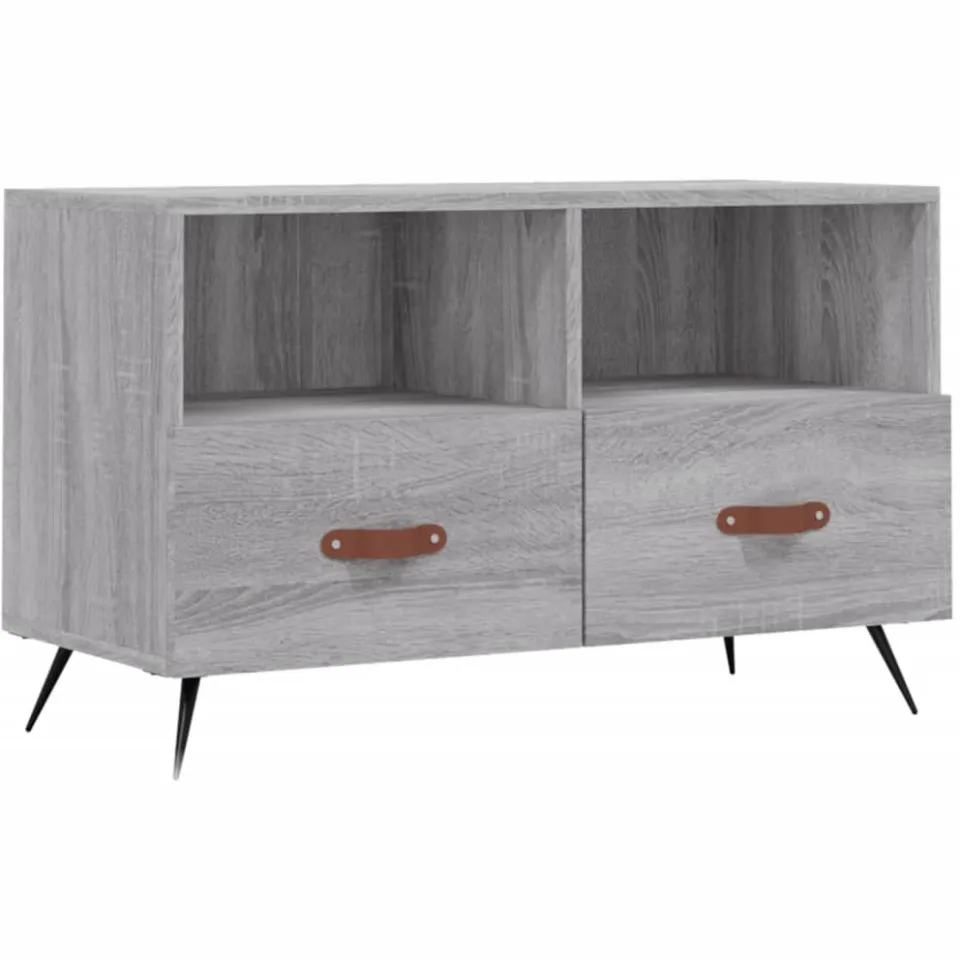 vidaXL Tv-meubel 80x36x50 cm bewerkt hout grijs sonoma eikenkleurig, foto 3