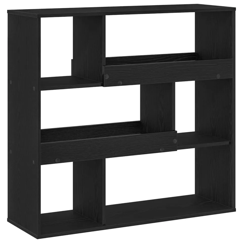 vidaXL Boekenplank 4-laags 100 x 33 x 94,5 cm Bewerkt hout Zwart Eiken