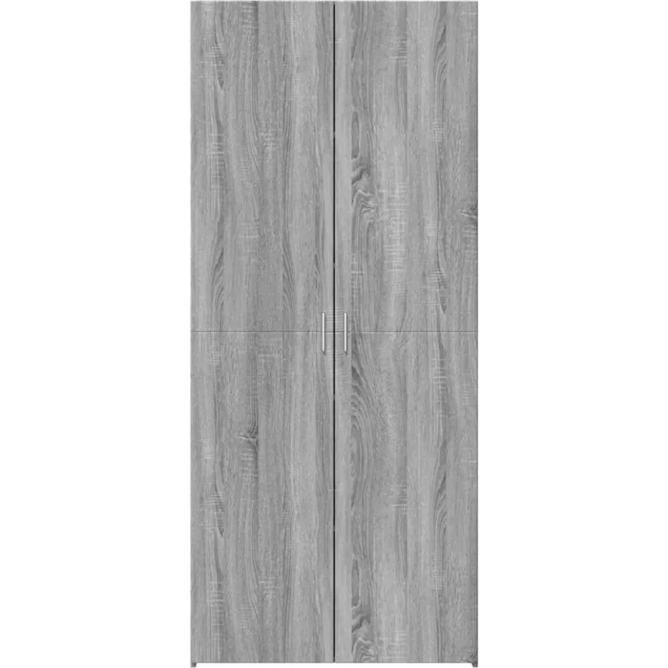 vidaXL Hoge kast 80x42,5x185 cm bewerkt hout grijs sonoma eikenkleurig, foto 3