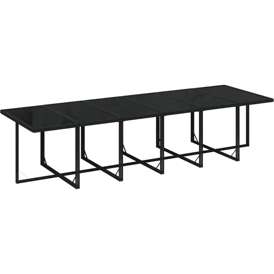 vidaXL 13-delige Tuinset met kussens poly rattan zwart, foto 3