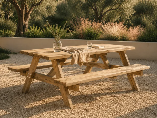 Mobistoxx Picknicktafel FLORENCE 6 personen noorse den/spar