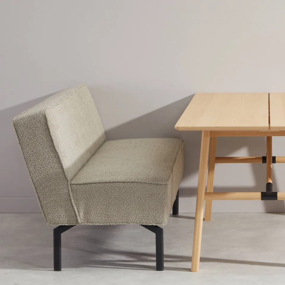 NOUS Living Campania eetkamerbank beige, foto 3
