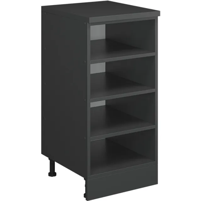 Vicco Keukenkast voor schuine wand R-Line, Antraciet/Antraciet, 40 cm zonder schuine zijde, open