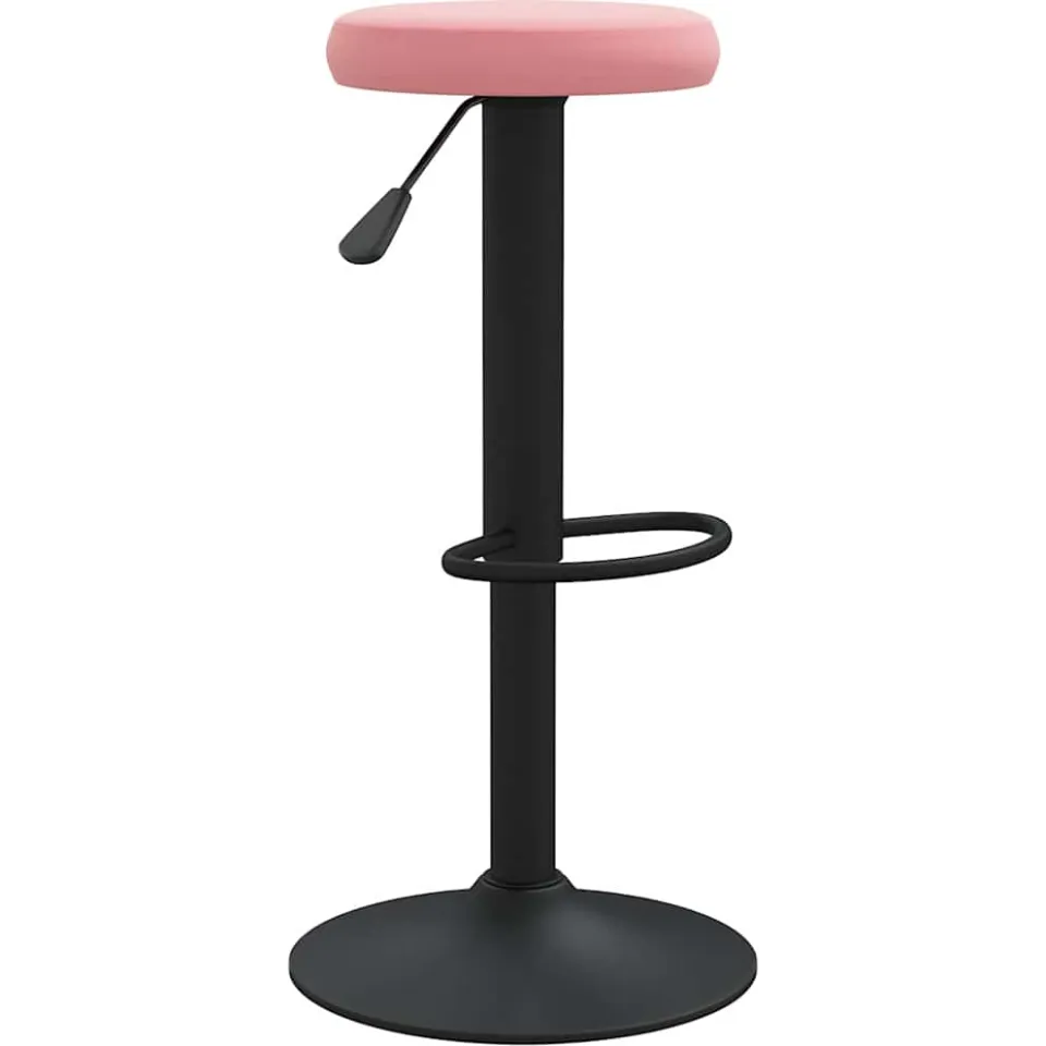 vidaXL Barkrukken 2 st fluweel roze