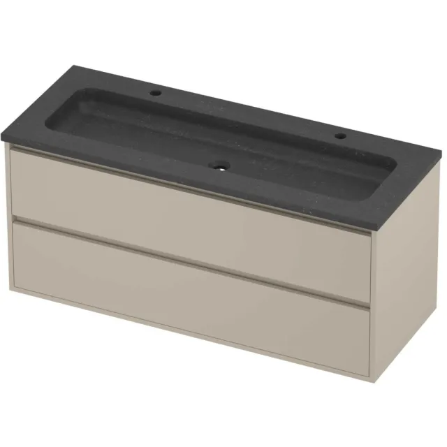 Proline Rollo Badmeubelset Hardsteen Elegant 2 Gaten 120x46x54 cm Blue Stone Soft Linen Beige