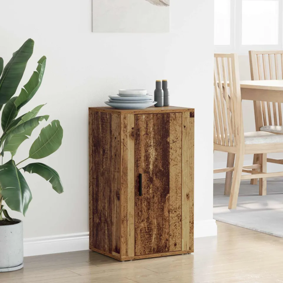vidaXL Dressoir Oudhout 40 x 33 x 70 cm Bewerkt hout bruin, foto 3