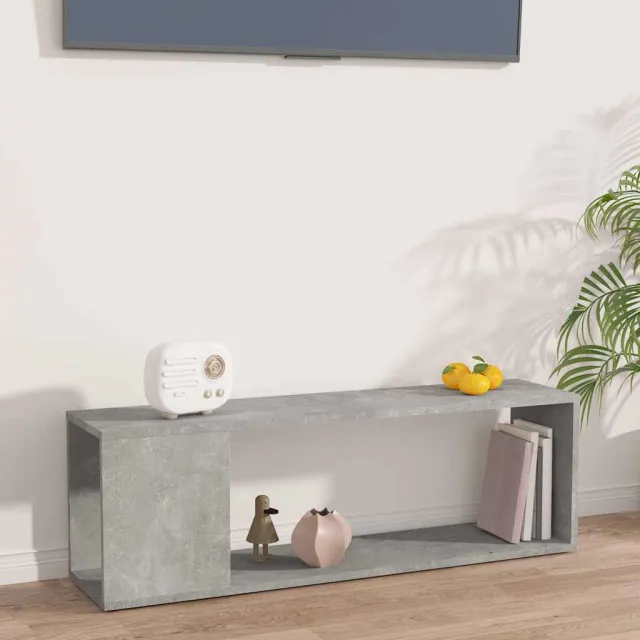vidaXL Tv-meubel 100x24x32 cm bewerkt hout betongrijs