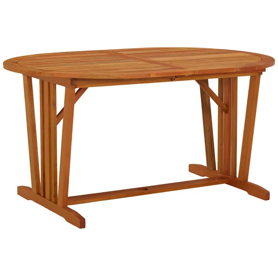 vidaXL Tuintafel 200x100x75 cm massief eucalyptushout bruin, foto 2