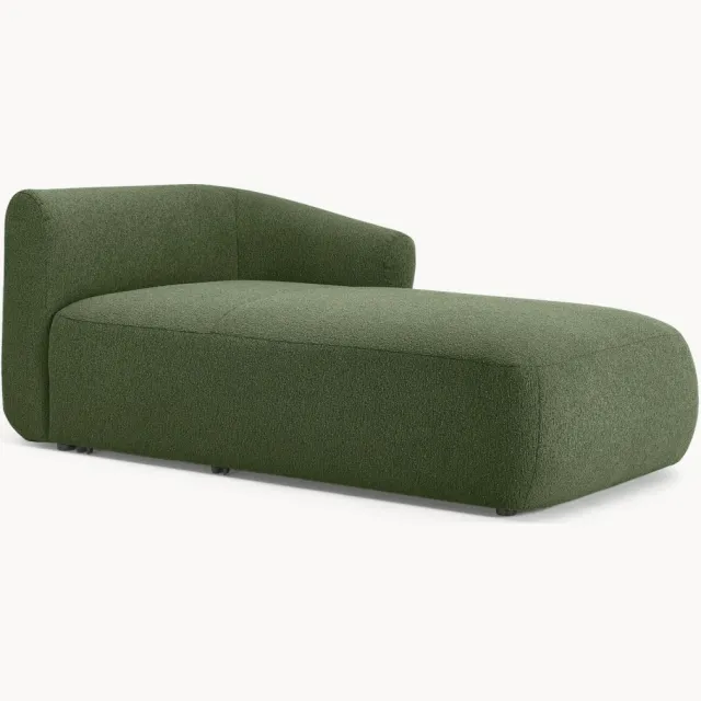 Westwing Collection Bouclé hoekbankmodule Sofia Groen