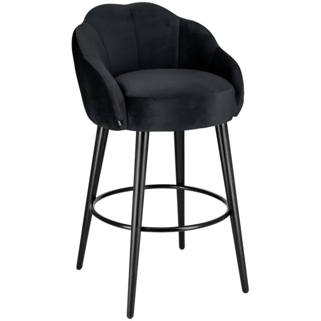 Vega Barstoel Malea; 57x53x99 cm (BxDxH); zwart