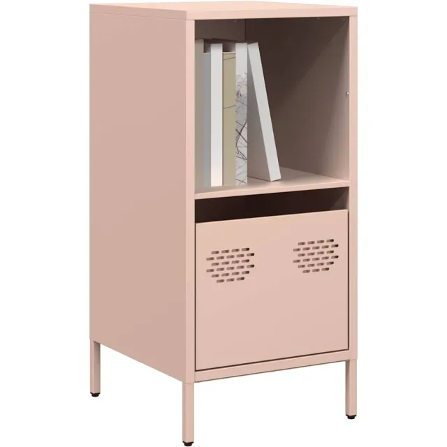 vidaXL Dressoir 35x39x73,5 cm koudgewalst staal roze