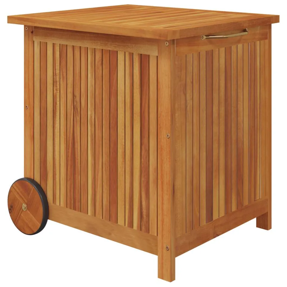 vidaXL Tuinbox met wieltjes 60x50x58 cm massief acaciahout bruin, foto 4