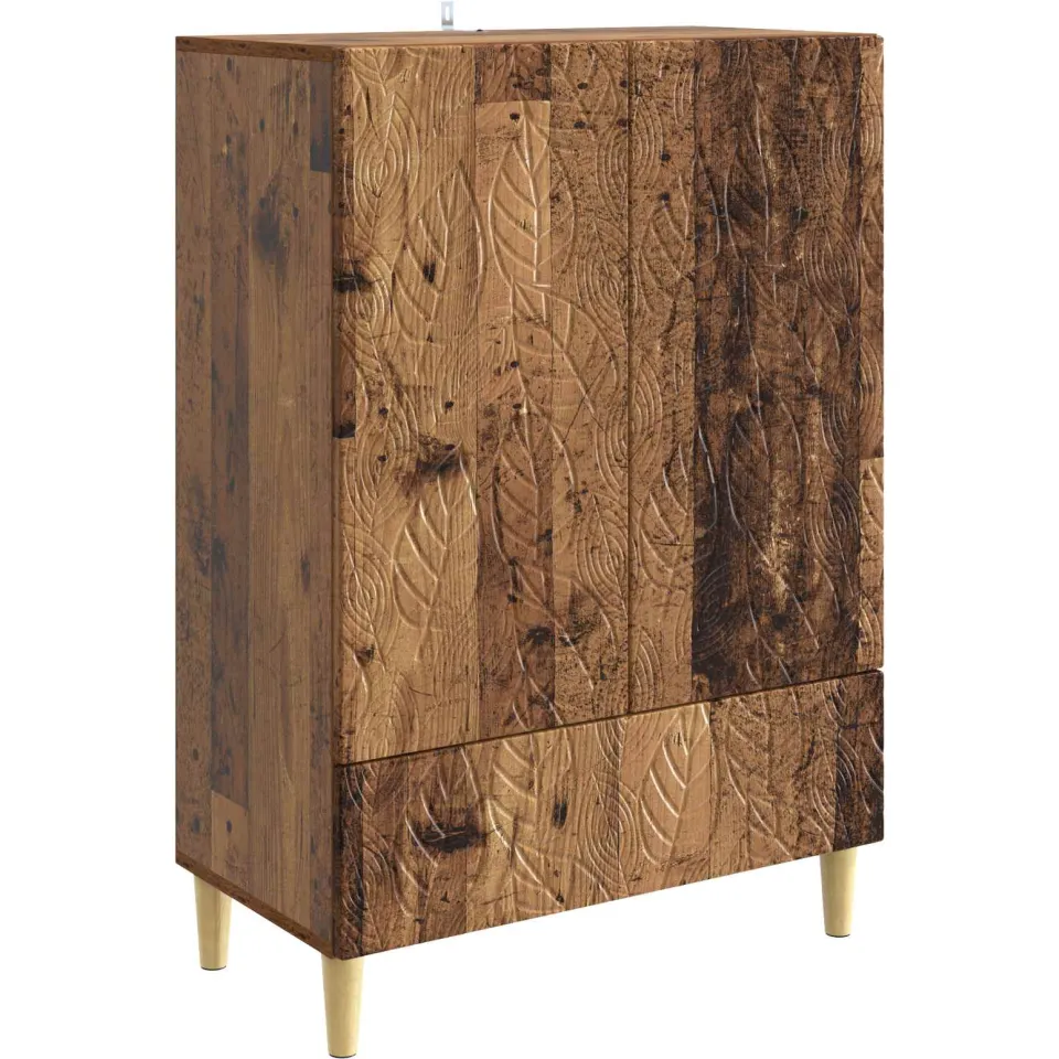 vidaXL Dressoir Oud hout 66 x 34,5 x 95 cm Bewerkt hout Bruin