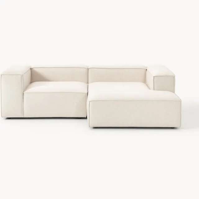 Westwing Collection Modulaire hoekbank Lennon (3-zits) van linnenmix Beige