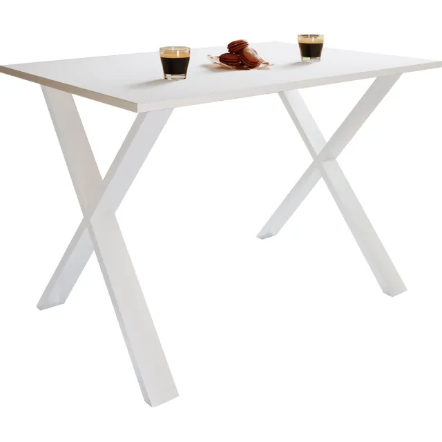 Vcm kleine tafel en stoelen, tafelstoel, eettafel en stoelen, kleine eettafel en stoelen, tafels en stoelen, compacte tafel en stoelen, kleine keukentafel en stoelen, tafel- en stoelset, keukentafels en stoelen, eettafels en stoelen Silber / Weiß