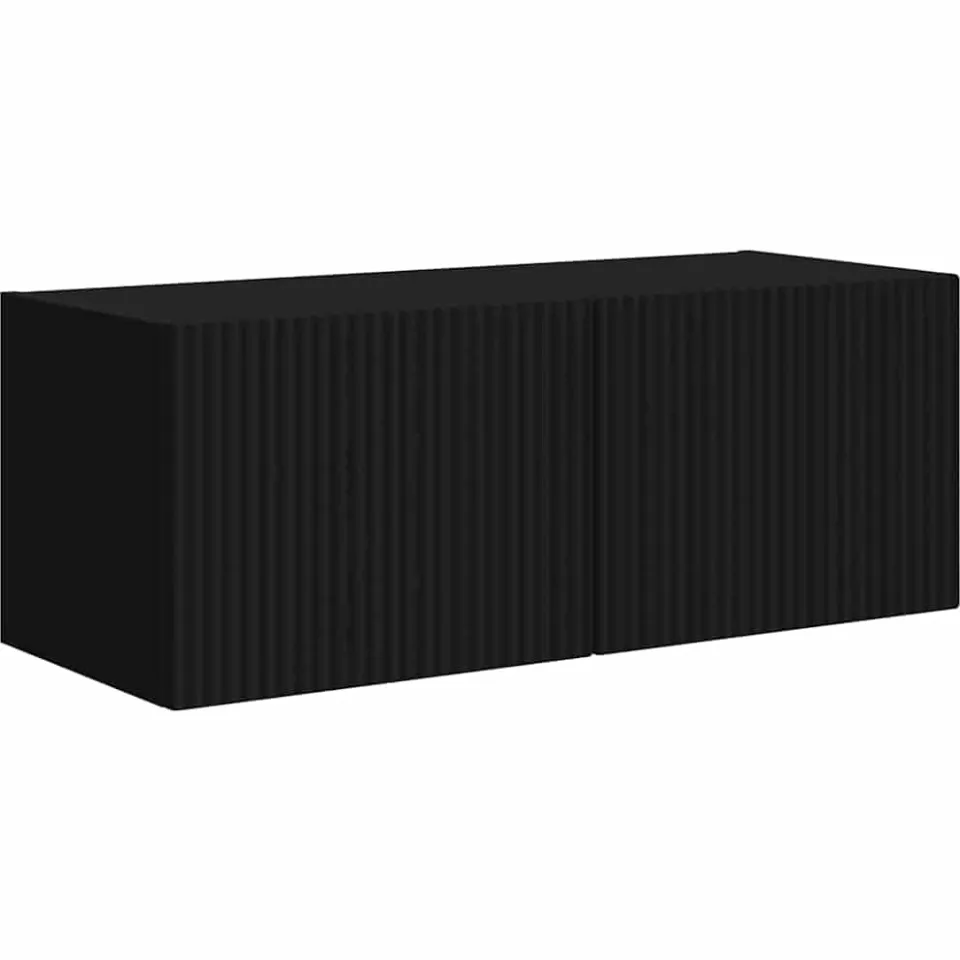vidaXL TV Wandkast 78,5 x 30 x 29,5 cm Zwart Bewerkt hout, foto 3