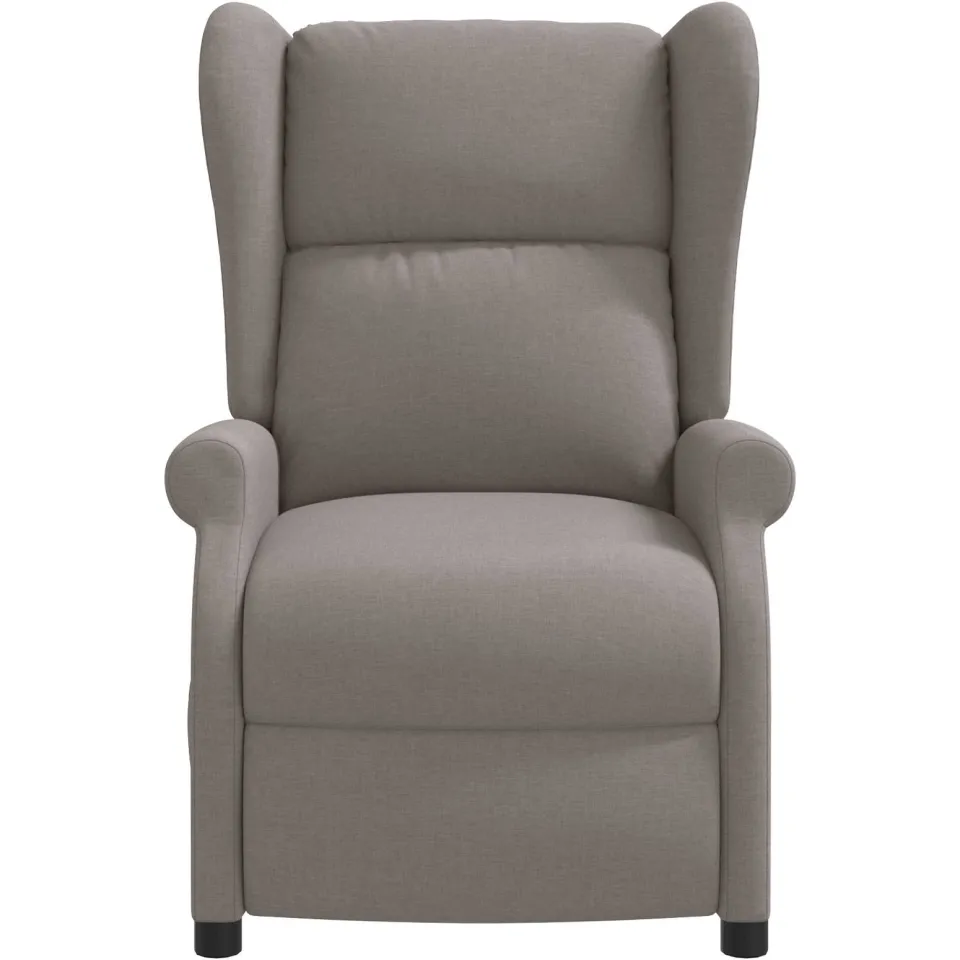 vidaXL Elektrische massage fauteuil met hoge rugleuning Taupe Stof