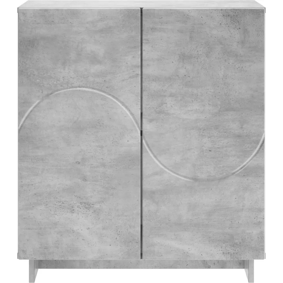 vidaXL Dressoir Betongrijs 67 x 34,5 x 75 cm Bewerkt hout grijs, foto 4