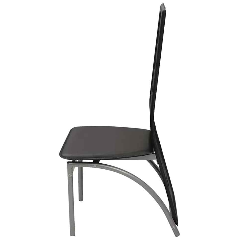 vidaXL Eetkamerstoelen 2 st kunstleer zwart, foto 4
