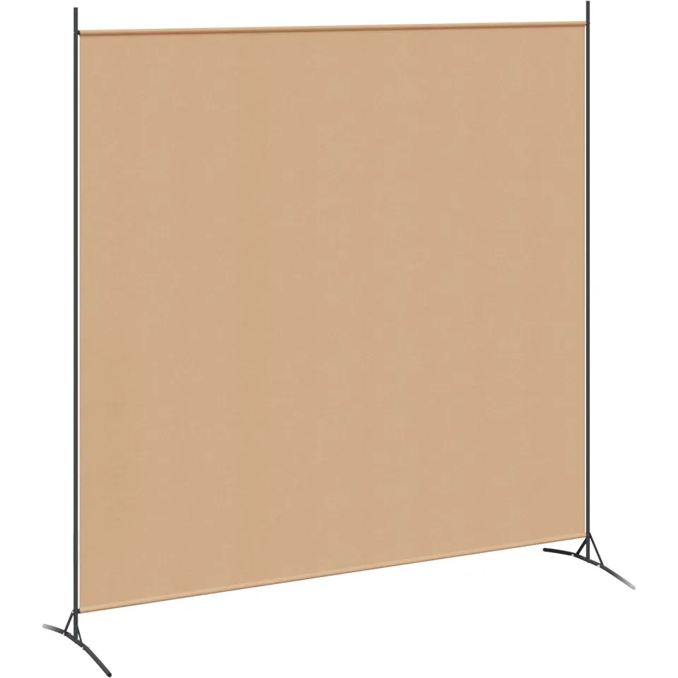 vidaXL Enkele Paneel Kamerverdeler Beige 175 x 180 cm Stof