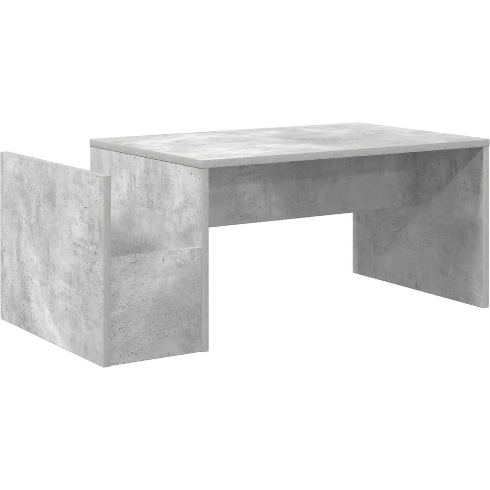 vidaXL Salontafel Beton Grijs 90 x 45 x 35 cm Bewerkt hout, foto 3