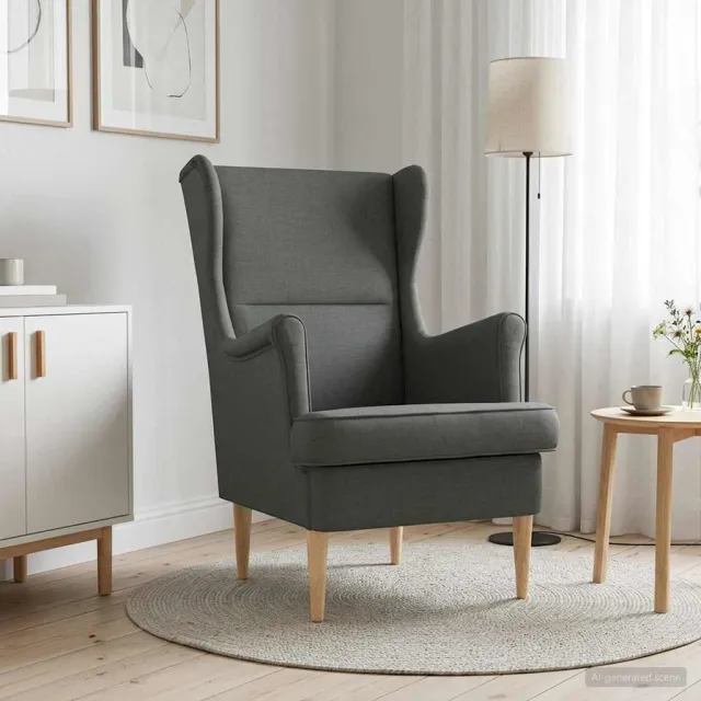 vidaXL Fauteuil Donkergrijs Stof