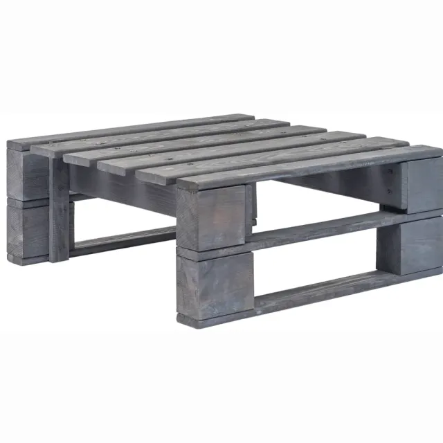 vidaXL Tuinhocker pallet hout grijs, foto 2