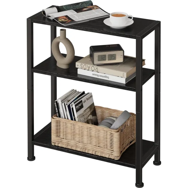 Ibenzoa Slanke en Functionele Bijzettafel voor Beperkte Ruimtes in Zwart Design