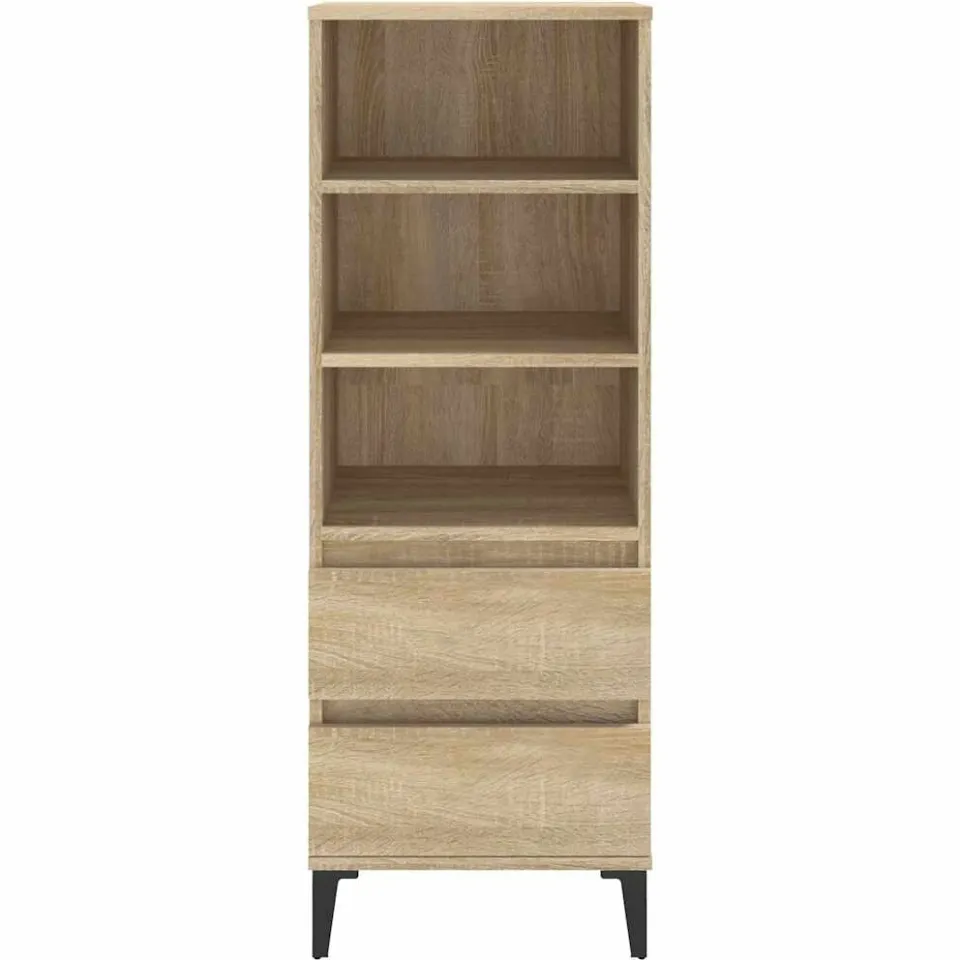 vidaXL Hoge kast 40x36x110 cm bewerkt hout sonoma eiken, foto 4
