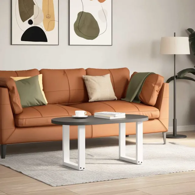 vidaXL Salontafelpoten 2 st U-vormig 28x(42-43) cm staal wit