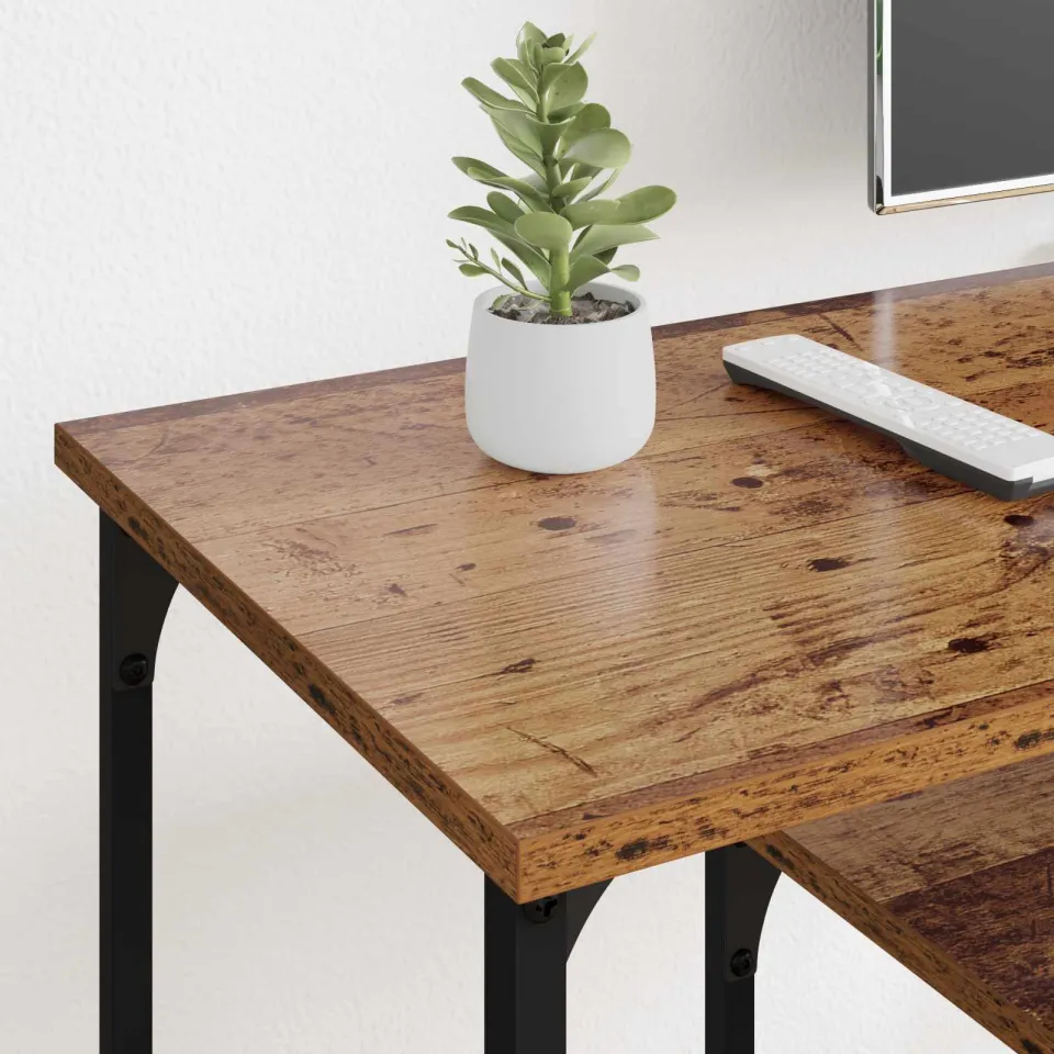 vidaXL TV-kast Oud Hout 102 x 35 x 45,5 cm Gemonteerd hout en ijzer bruin, foto 4