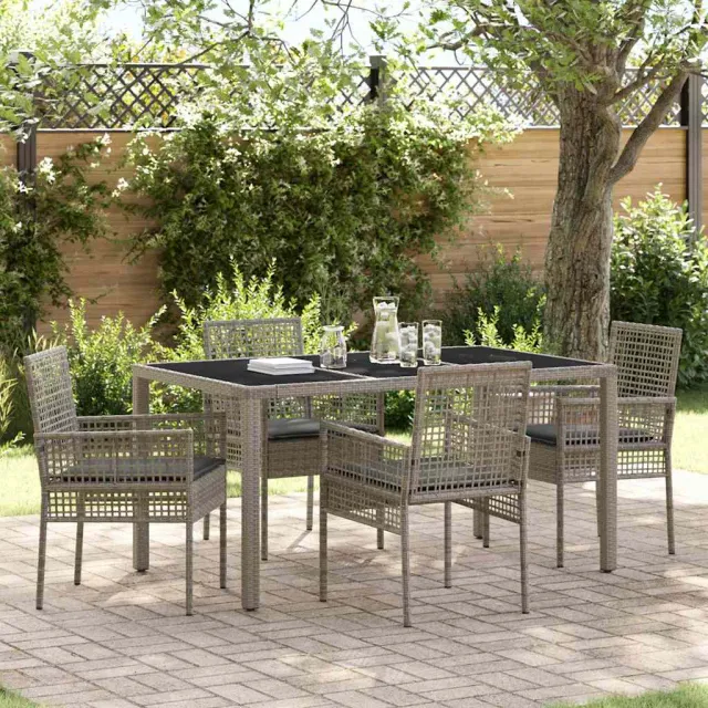 vidaXL Tuin eettafelset 5 st Grijs poly rattan, foto 2