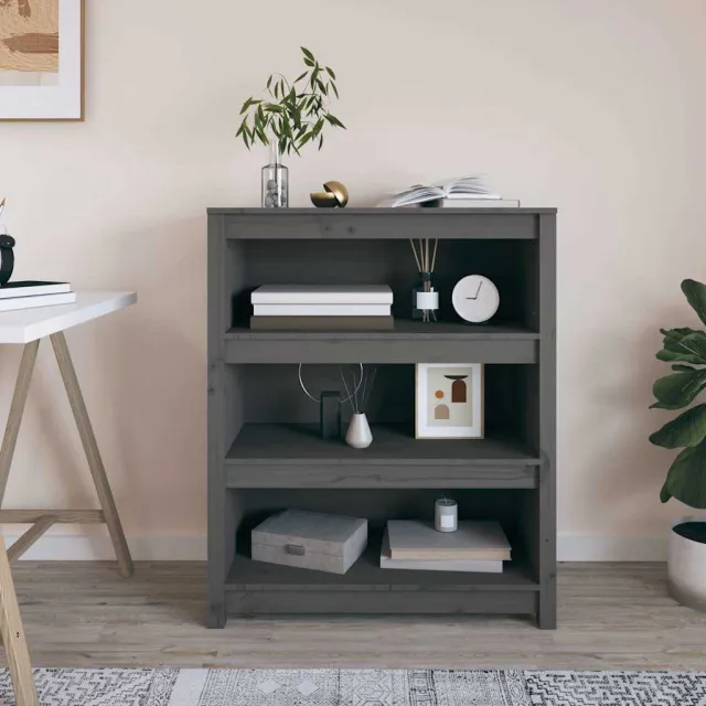 vidaXL Boekenkast 80x35x97 cm massief grenenhout honingbruin