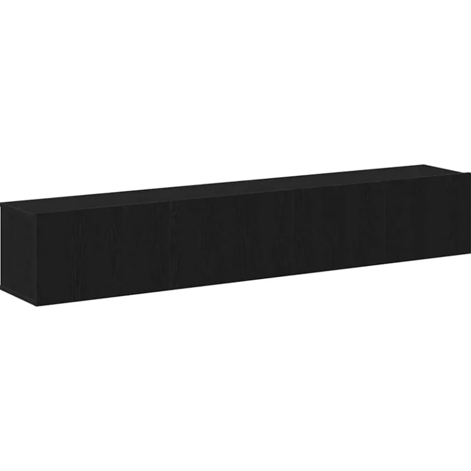 vidaXL Tv-meubelset 2 st Zwart Eiken Bewerkt hout, foto 3