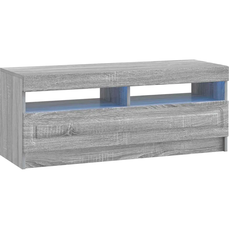 vidaXL LED tv-meubel Grijs Sonoma Bewerkt hout, foto 3