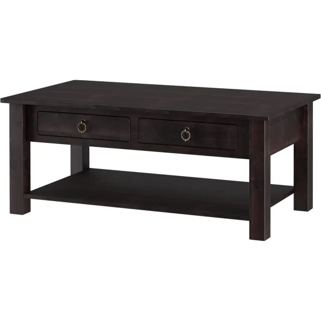 Notio Living Ines-Salontafel - 2-laden - Grenen Donkerbruin
